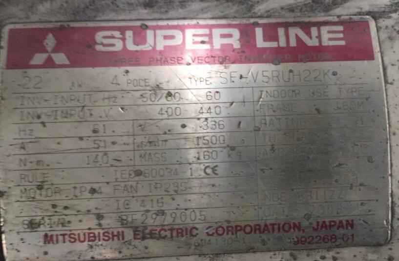 日（rì）本三菱電機型號：SF-V5RUH22K 參數22KW-4P...