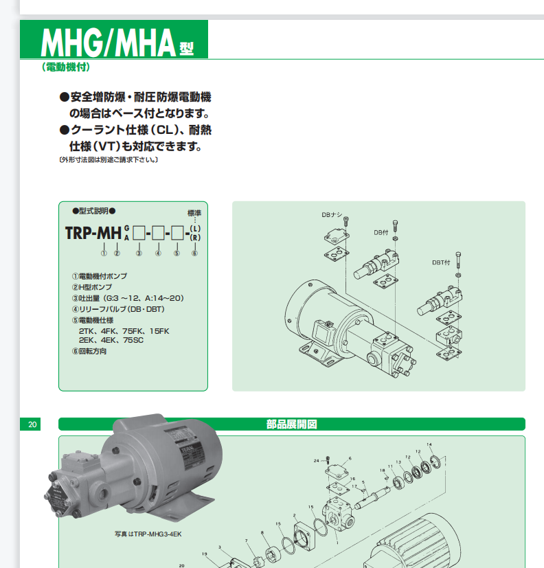 泰（tài）拉爾泵型號：TRP-MHG10-DBT-65FKC-CVM...