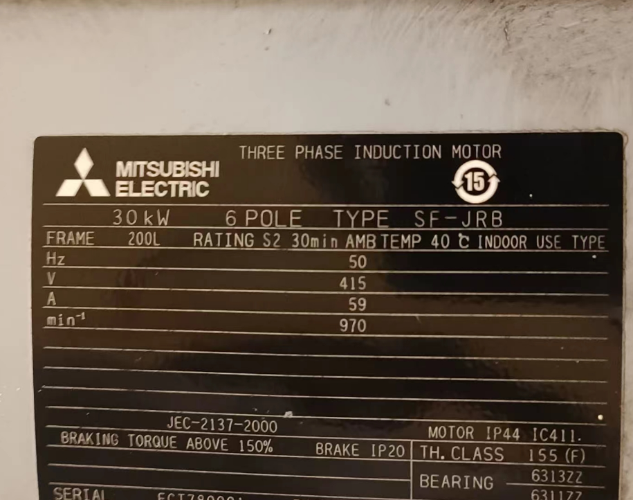 三菱電機（jī） 型號：SF-JRB-30KW-6P-415V.png