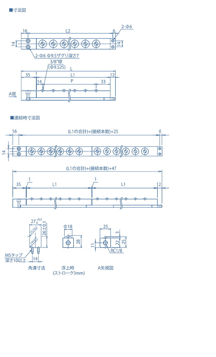 AFU-2525-18-series 標準品（pǐn） 寸法